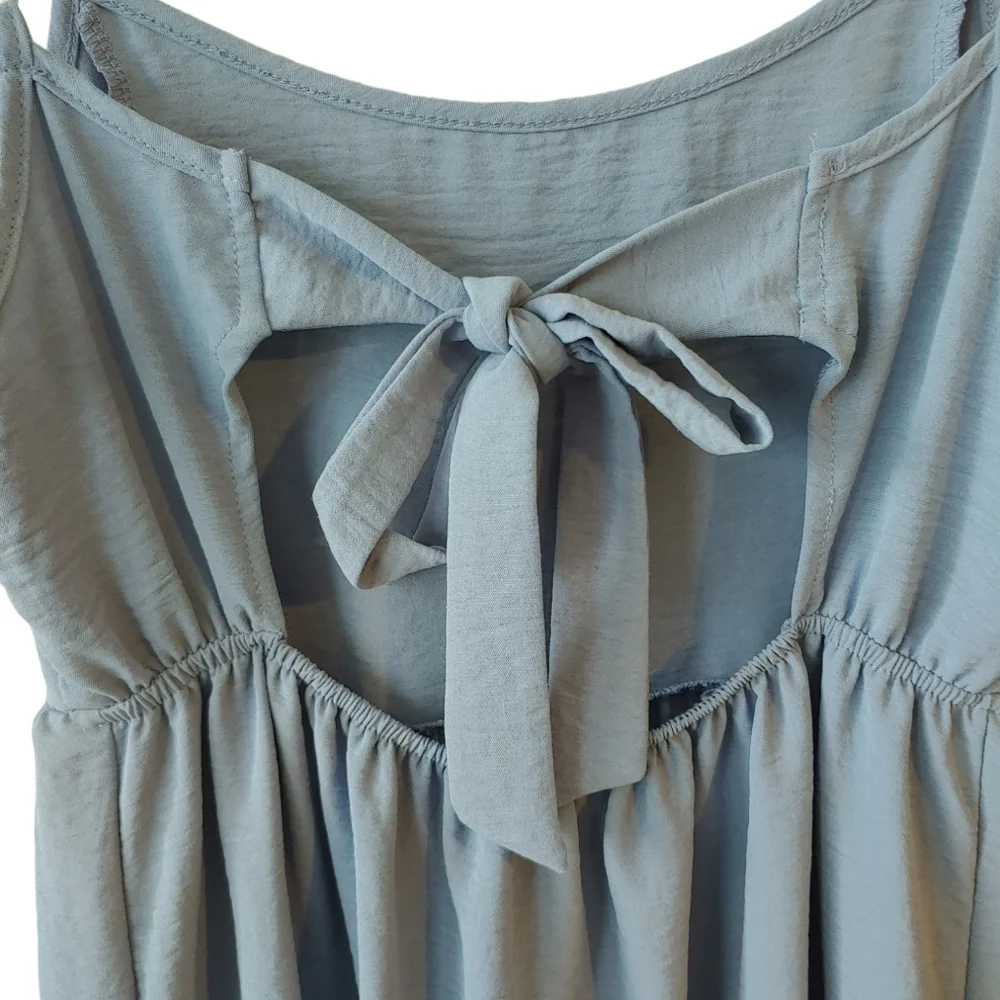 Altar'd State Blue Open Back Tank Dress Size Medium